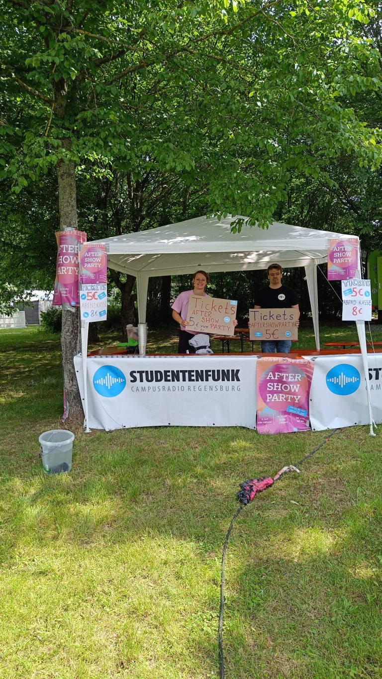Stand des Studentenfunks beim Campusfest